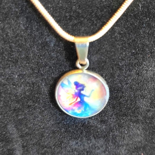Hand crafted Fairy pendant necklace on 925 Sterling Silver chain