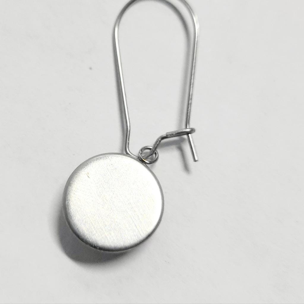 Artisan made pink watercolor leaf latch back drop earrings