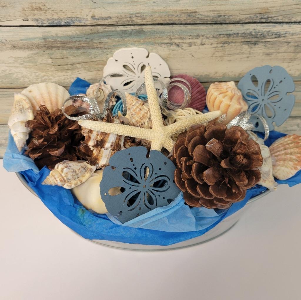 Meet Me By The Sea Nautical Coastal Beach Seashell Table Decor