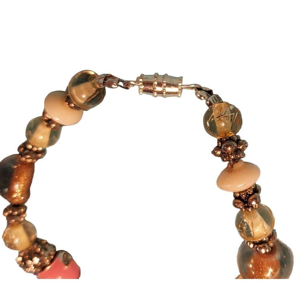 Hand Crafted Beaded bracelet 8 1/2"