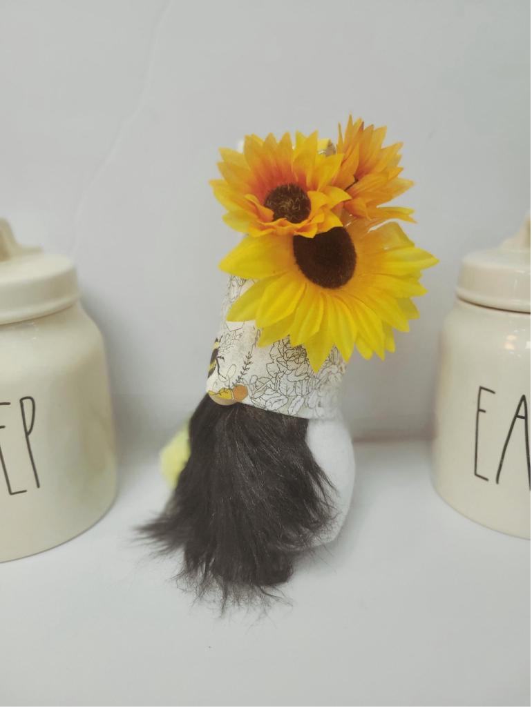 Bumble Bee Sunflower Gnome Tier Tray Home Decor