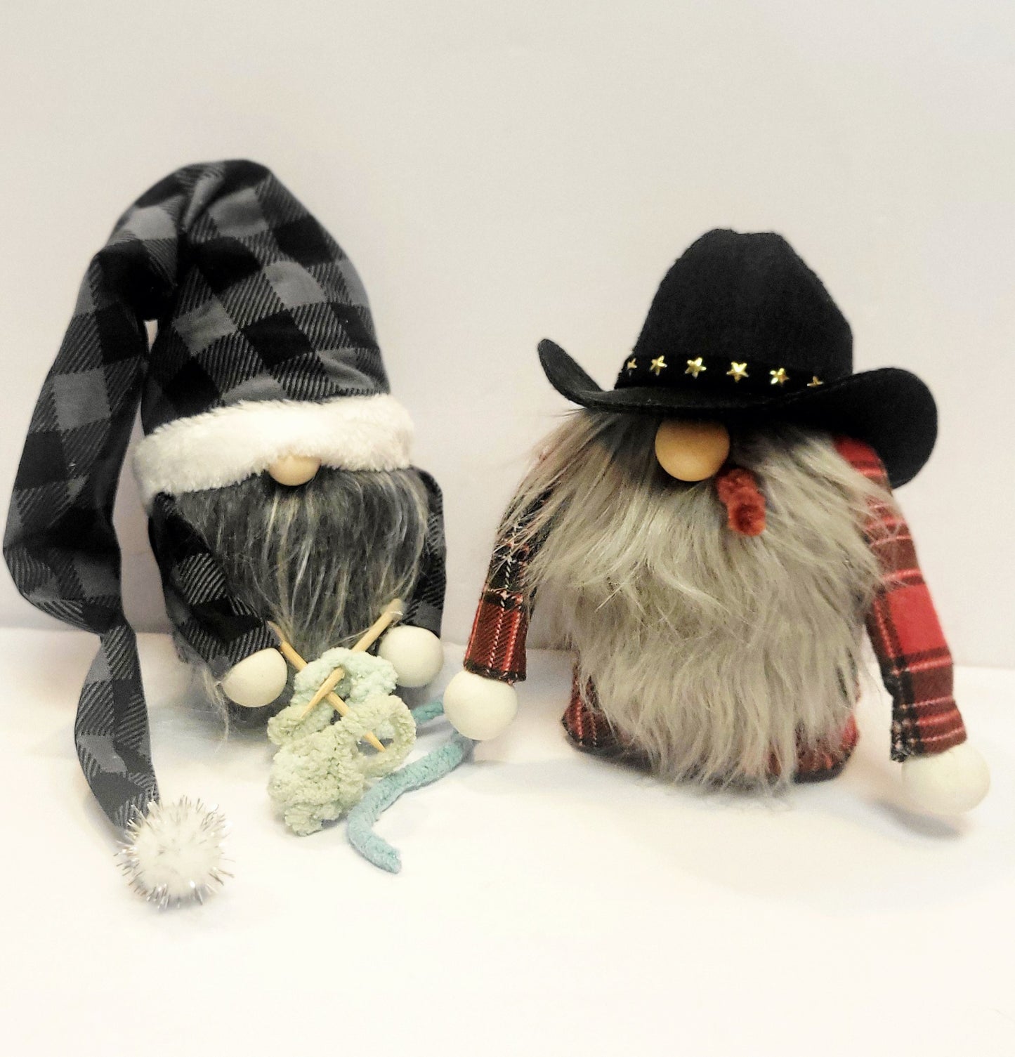 Made to order Cowboy guitar playing gnome/Western Gnome/Cowboy Gonk/Gift for him/Western lover/Shelf Sitter/Tiered Tray Decor