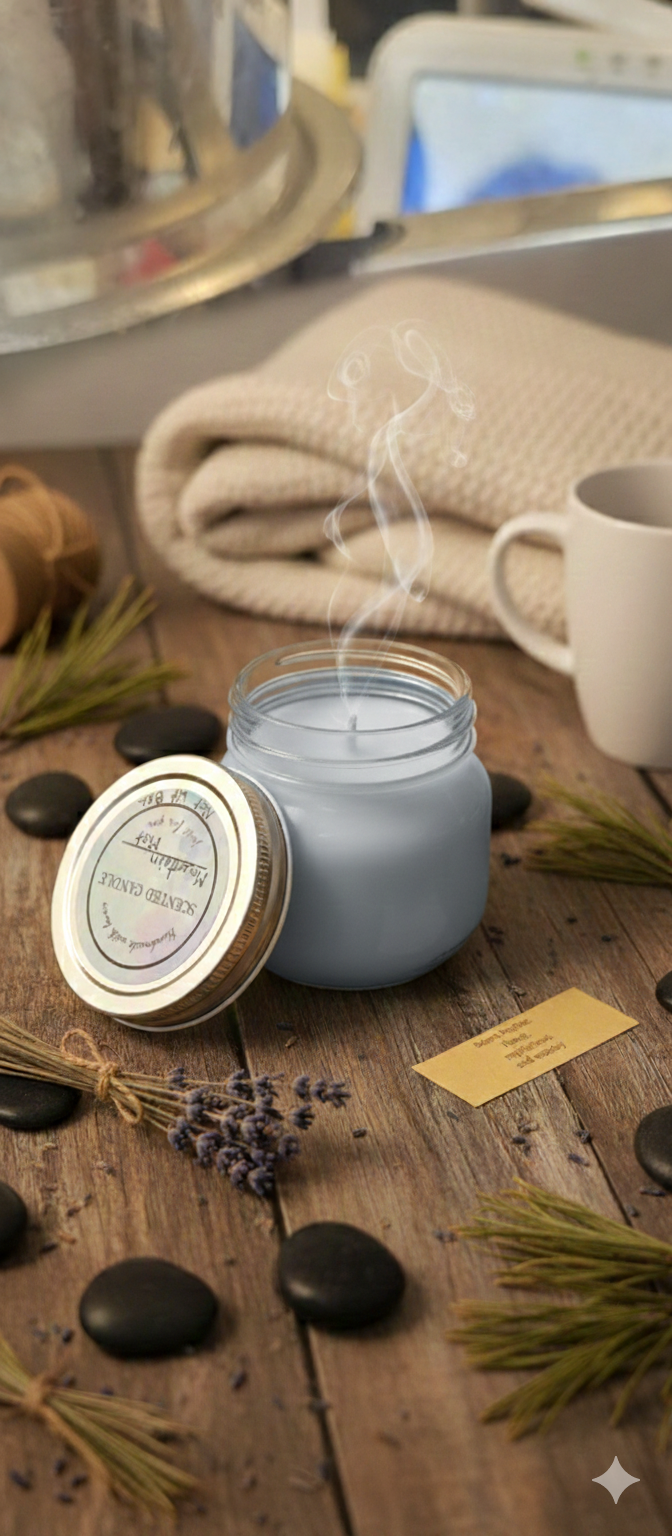 Hand-poured vegan soy wax 8 oz Glass Mason jar candle Various Scents