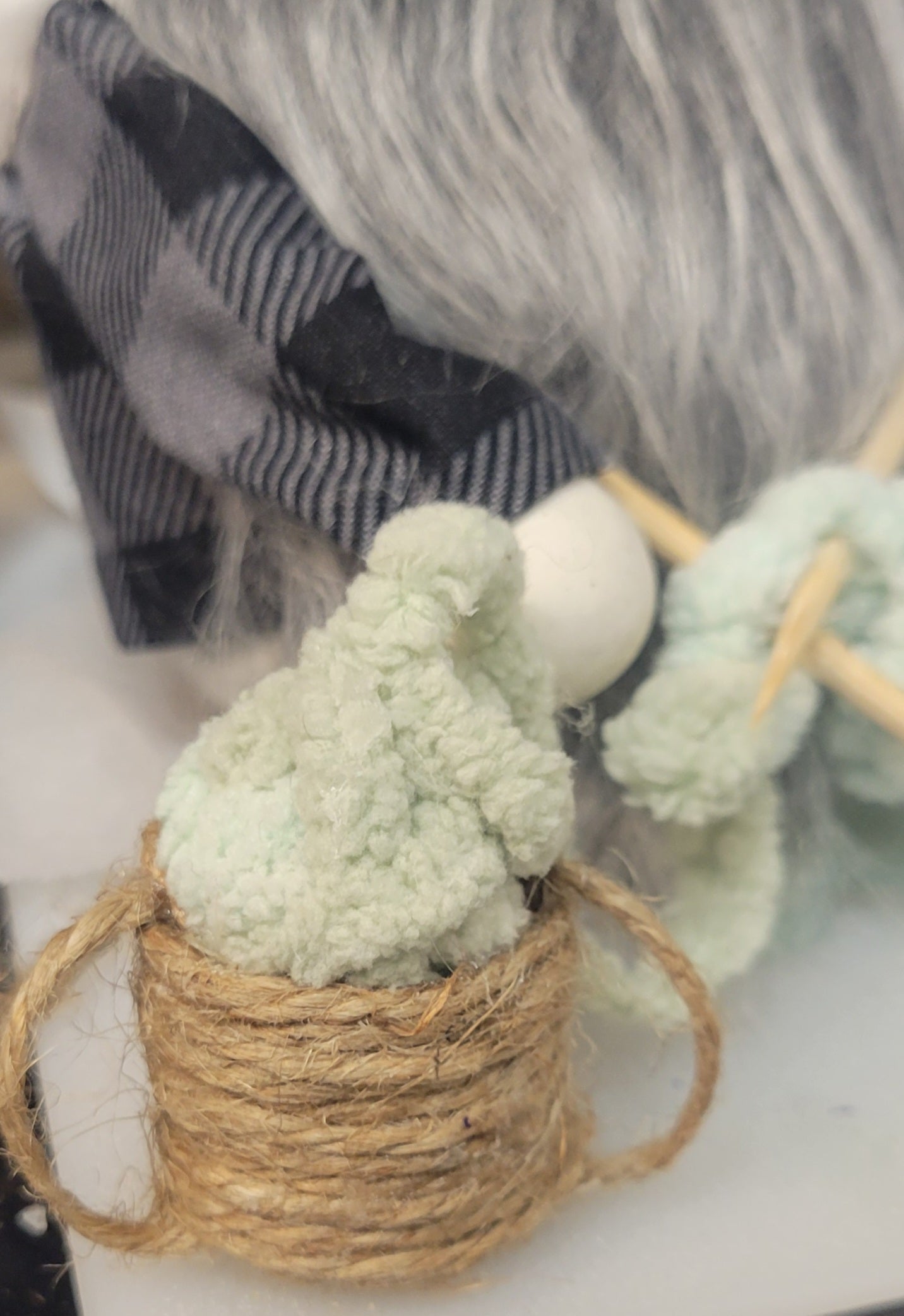 Custom Knitting gnome knitter gift shelf sitter gonk gnome Gift for crafter OOAK