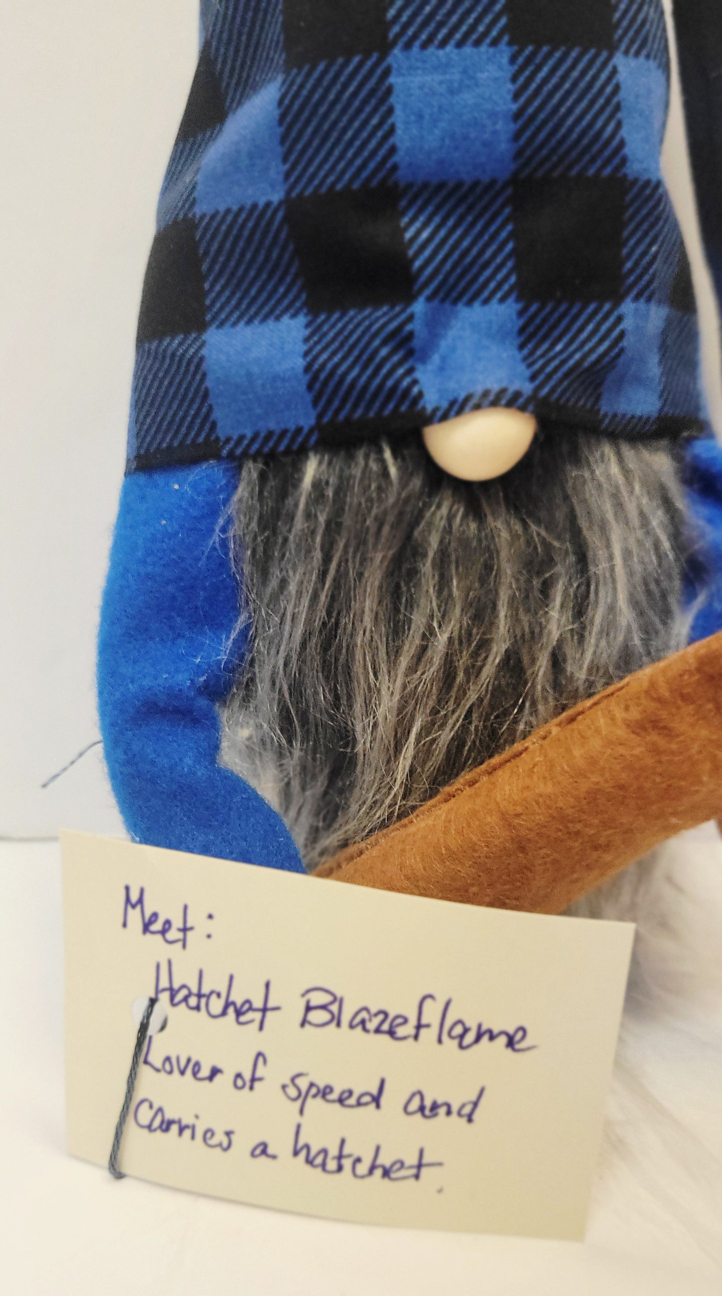 Hatchet Outdoorsman Logger Gonk Gnome Shelf Sitter - Custom Order