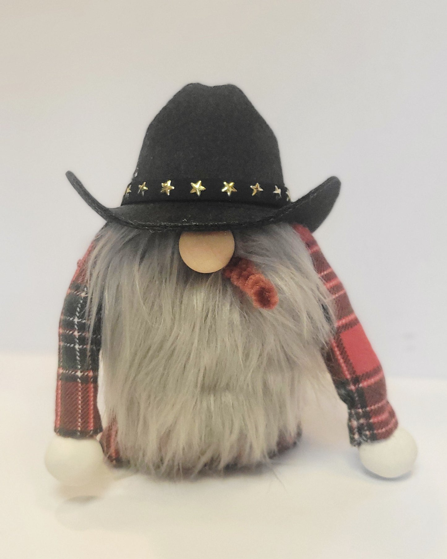 Made to order Cowboy guitar playing gnome/Western Gnome/Cowboy Gonk/Gift for him/Western lover/Shelf Sitter/Tiered Tray Decor