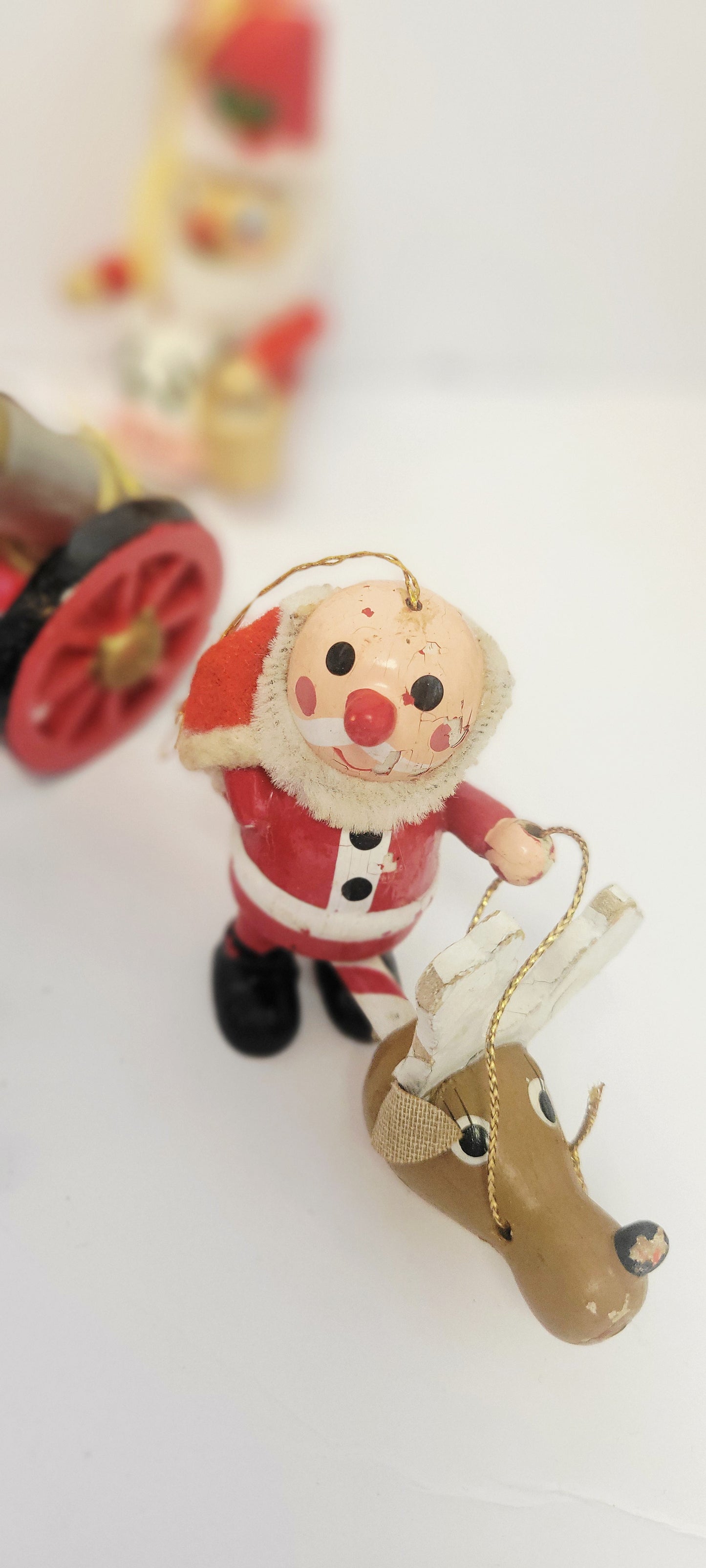 Vintage Steinbach Erzgebirge German wood ornaments set of 9