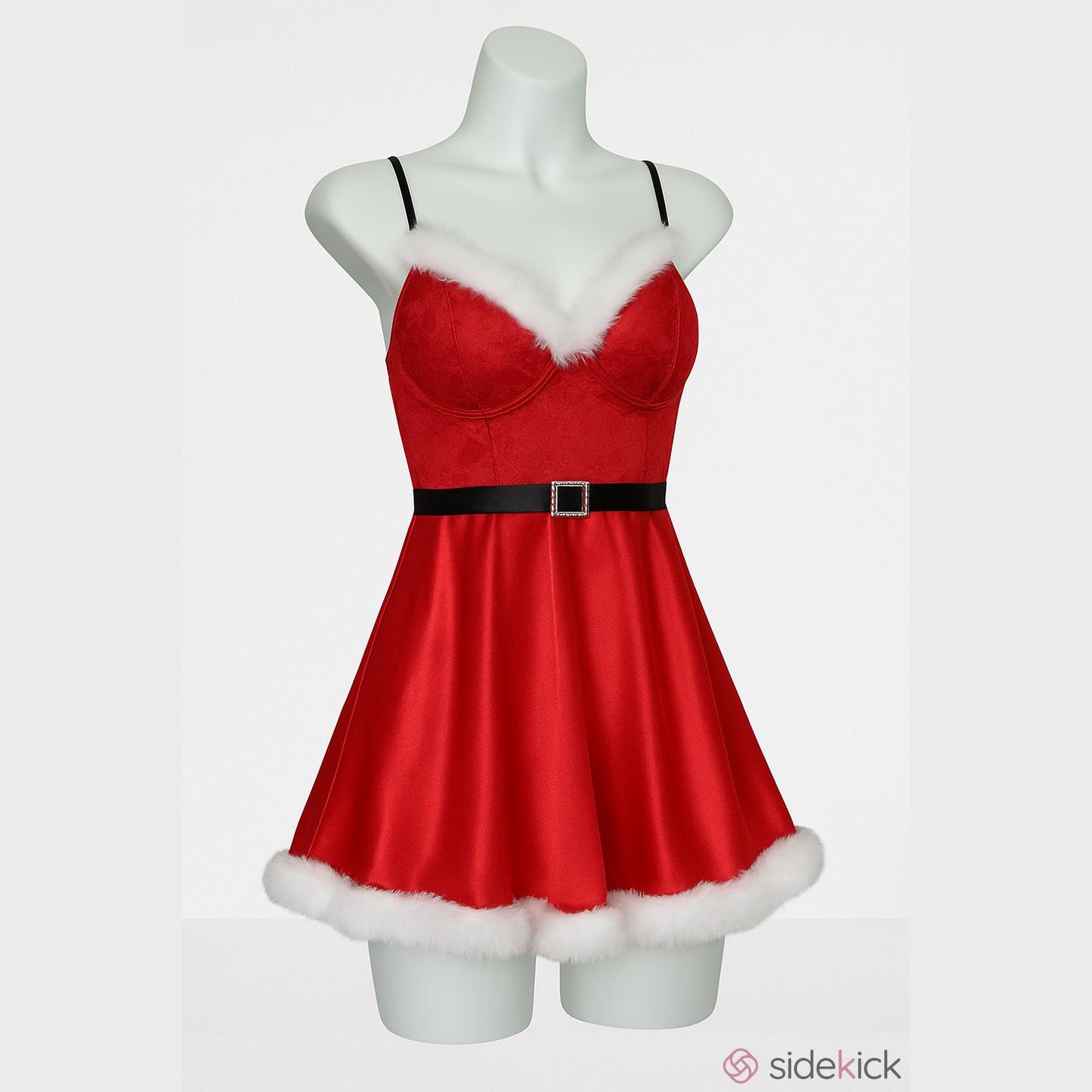 Womens Sexy Christmas Lingerie Red Santa Babydoll Lace Chemises Sleepwear Size S