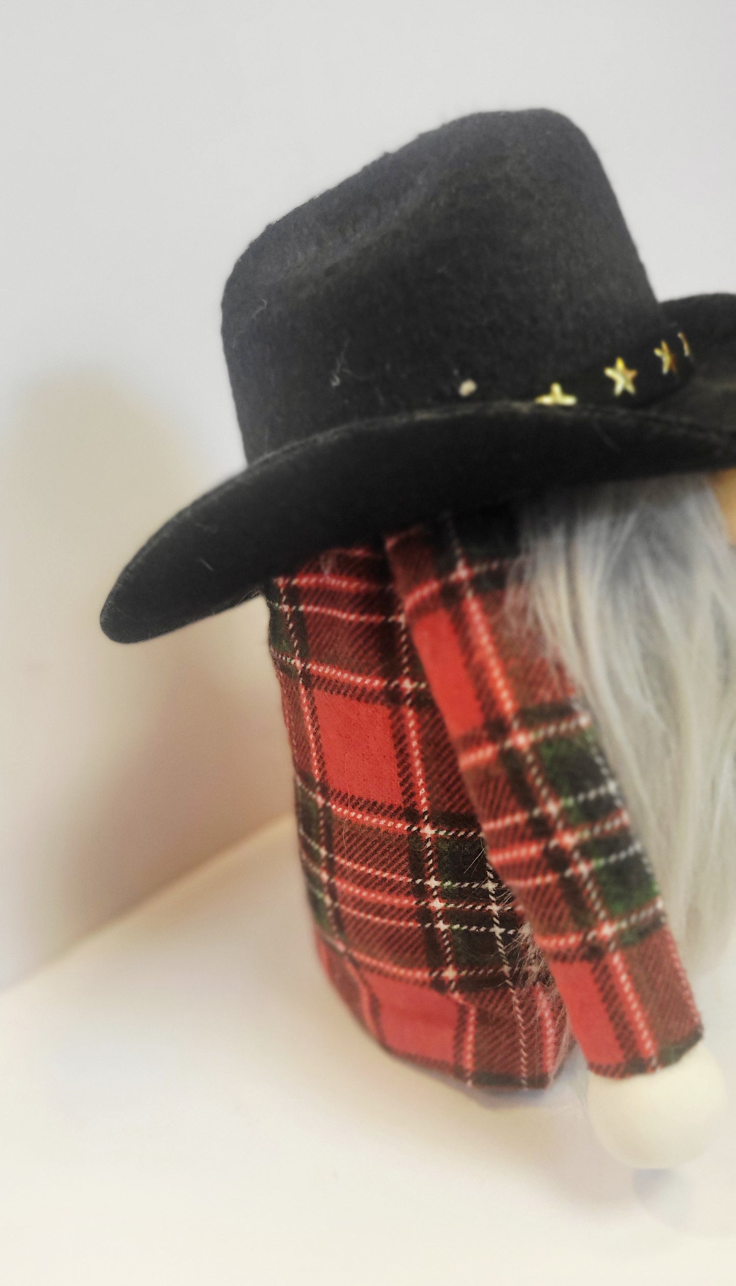 Made to order Cowboy guitar playing gnome/Western Gnome/Cowboy Gonk/Gift for him/Western lover/Shelf Sitter/Tiered Tray Decor