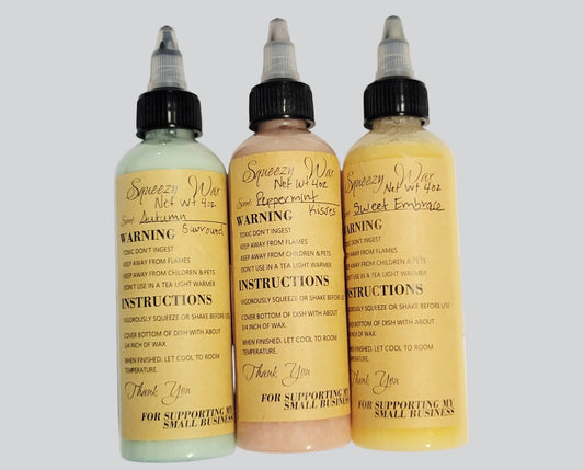 4 oz Soy Squeeze Wax For Wax Warmers Handmade Various Scents