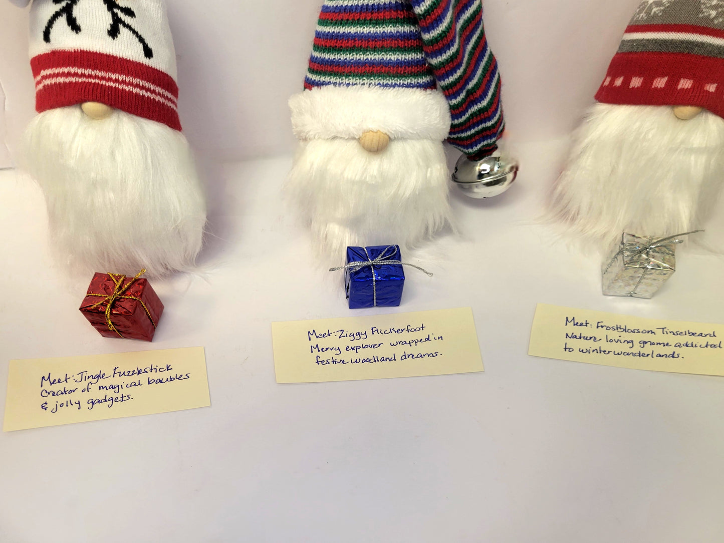Handmade Holiday Gnome Collection - A Set of 3 Christmas Decor