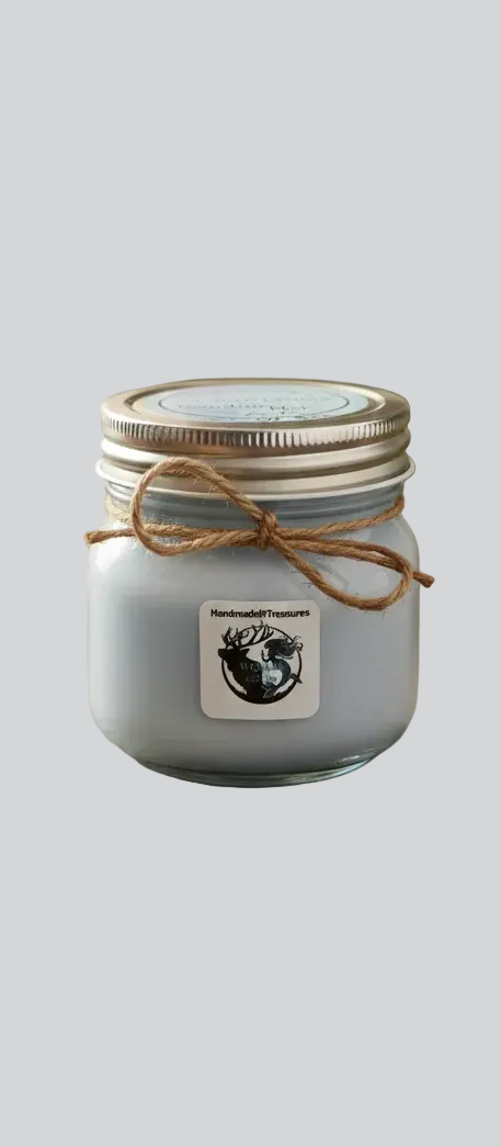 Hand-poured vegan soy wax 8 oz Glass Mason jar candle Various Scents