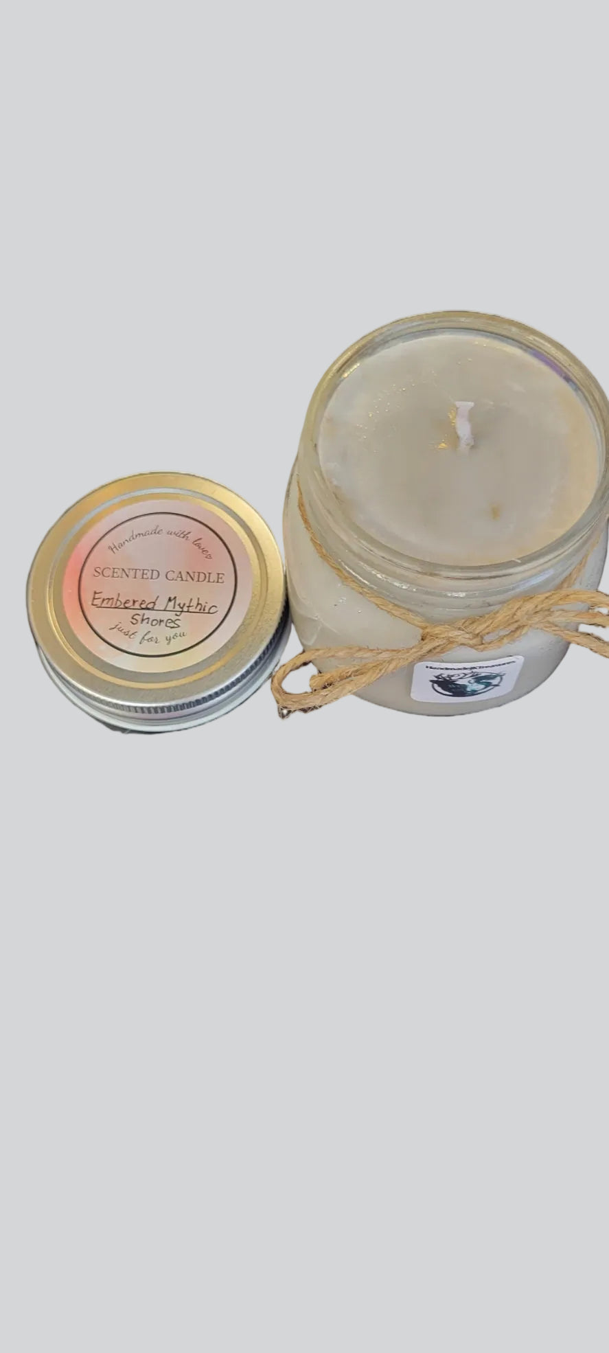 Hand-poured vegan soy wax 8 oz Glass Mason jar candle Various Scents
