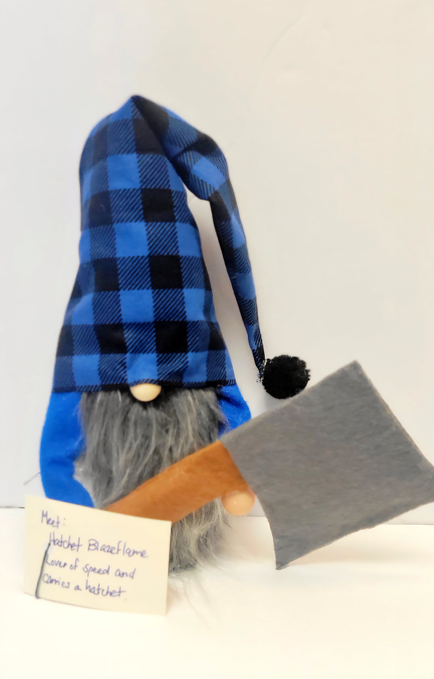 Hatchet Outdoorsman Logger Gonk Gnome Shelf Sitter - Custom Order