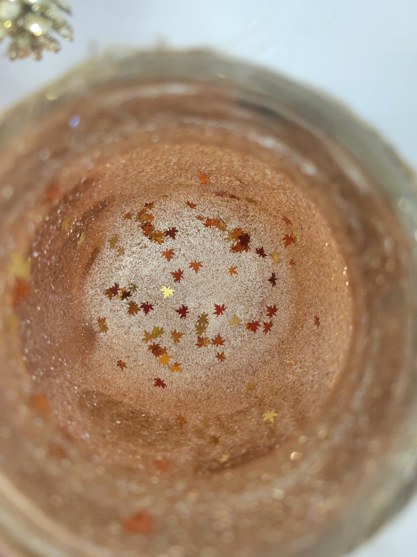 Glitter Fall Autumn Mason Jars Set Of 3 Centerpiece Table Decor