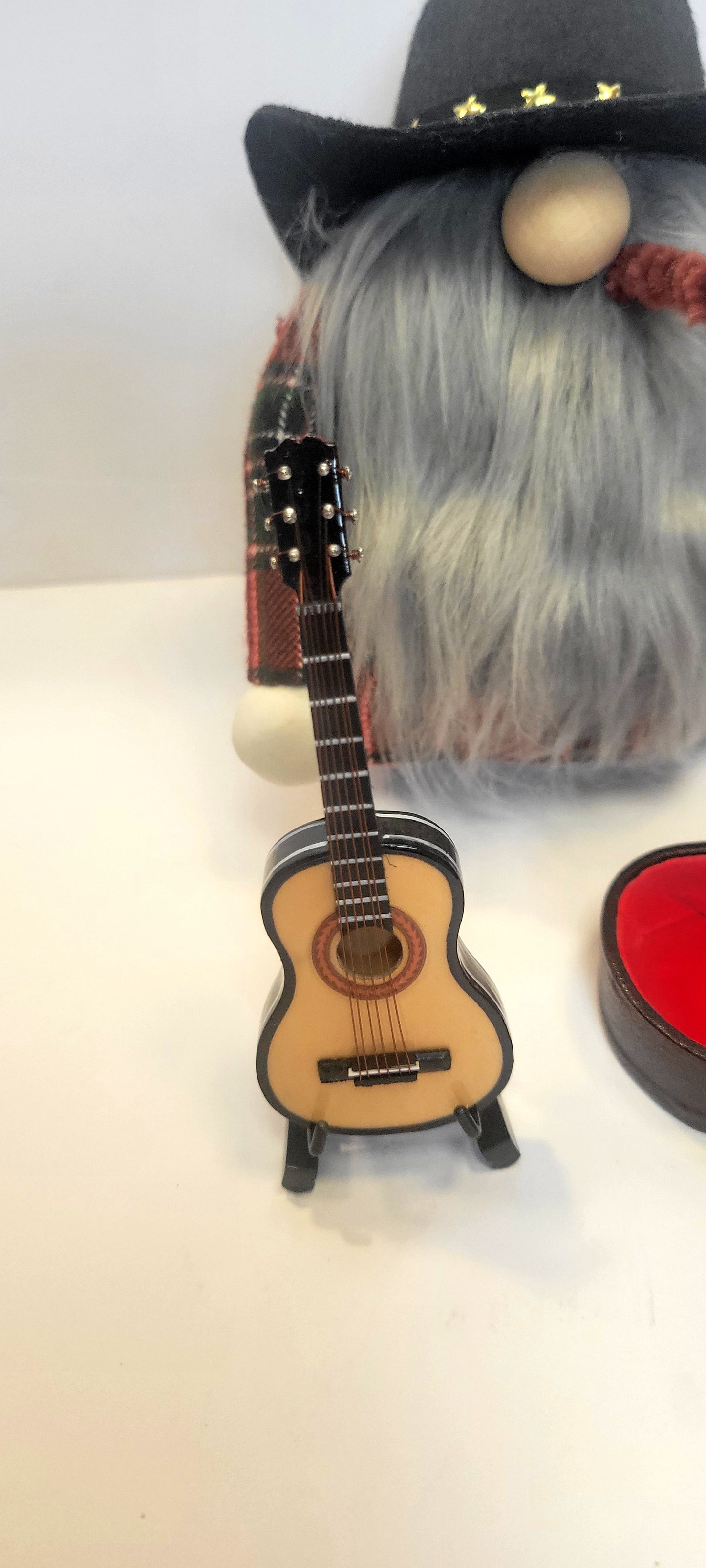 Made to order Cowboy guitar playing gnome/Western Gnome/Cowboy Gonk/Gift for him/Western lover/Shelf Sitter/Tiered Tray Decor