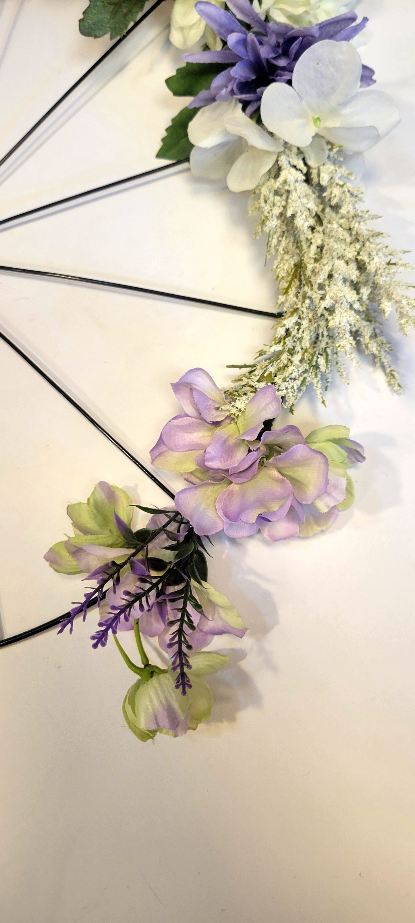 Handmade Bicycle Wheel Flower Wreath: Spring Summer Decor