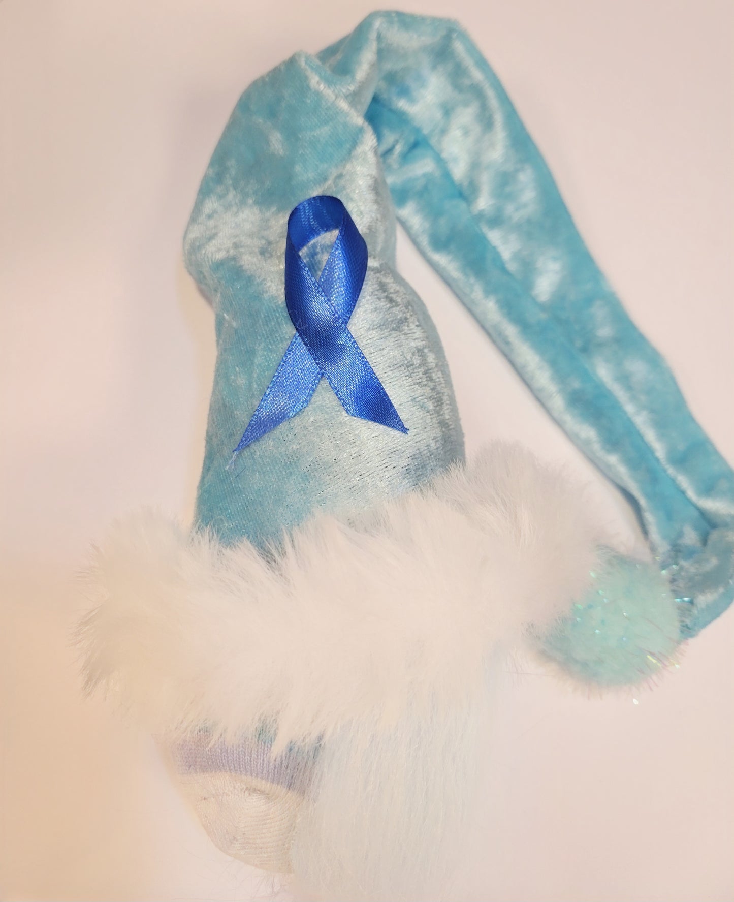 Child Abuse Awareness Gift Gnome - Gideon the Silent Guardian - Blue Ribbon Support Decor - Mission Driven Handmade Gift - Shelf Sitter