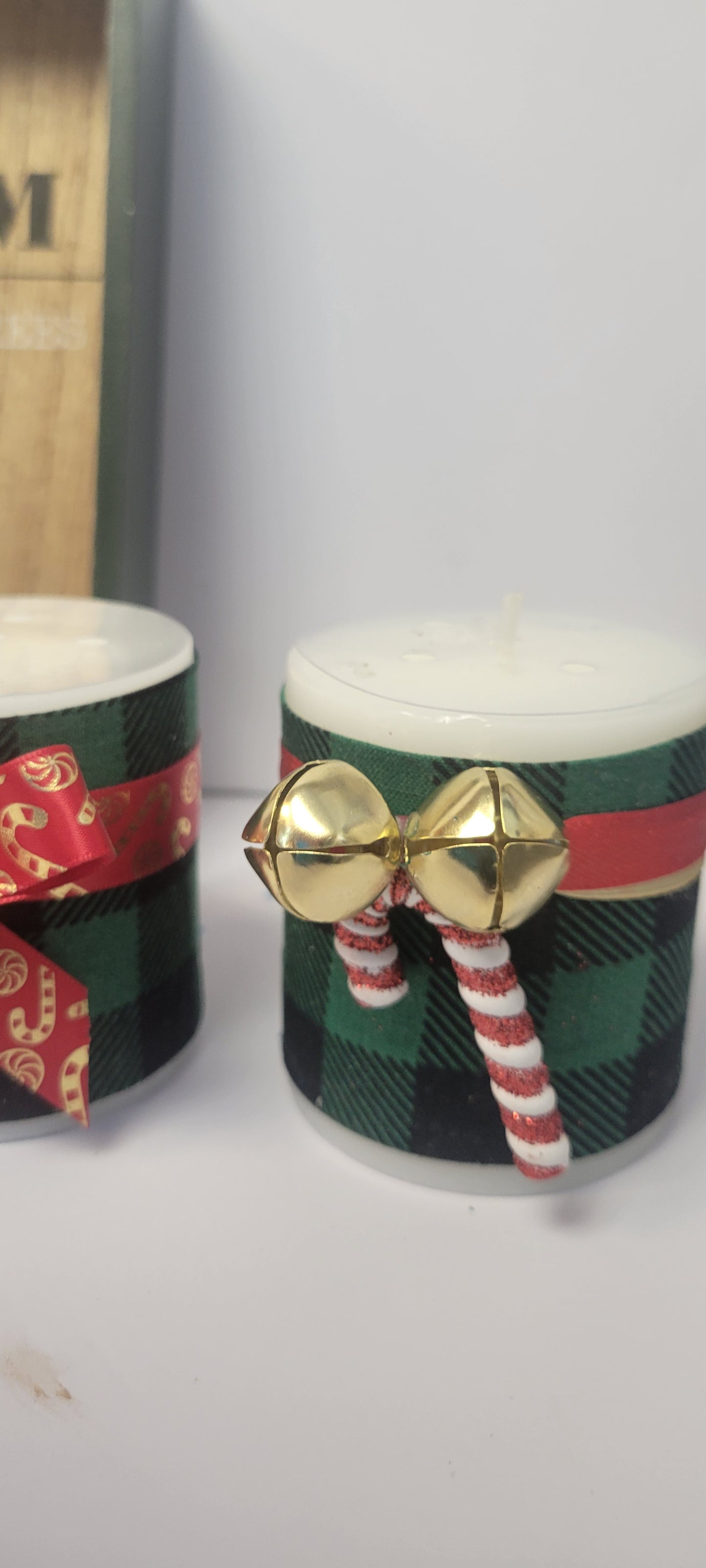 Luxury Plaid Christmas Candle Set of 3 | Handmade Ralph Lauren Inspired Lodge Decor | Clean Fresh Linen Scent
