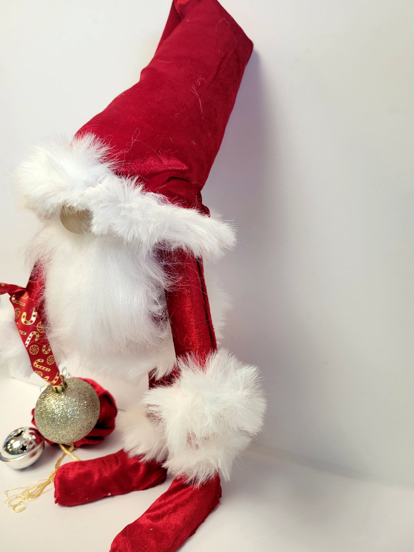 16" Poseable Velvet Santa Gnome