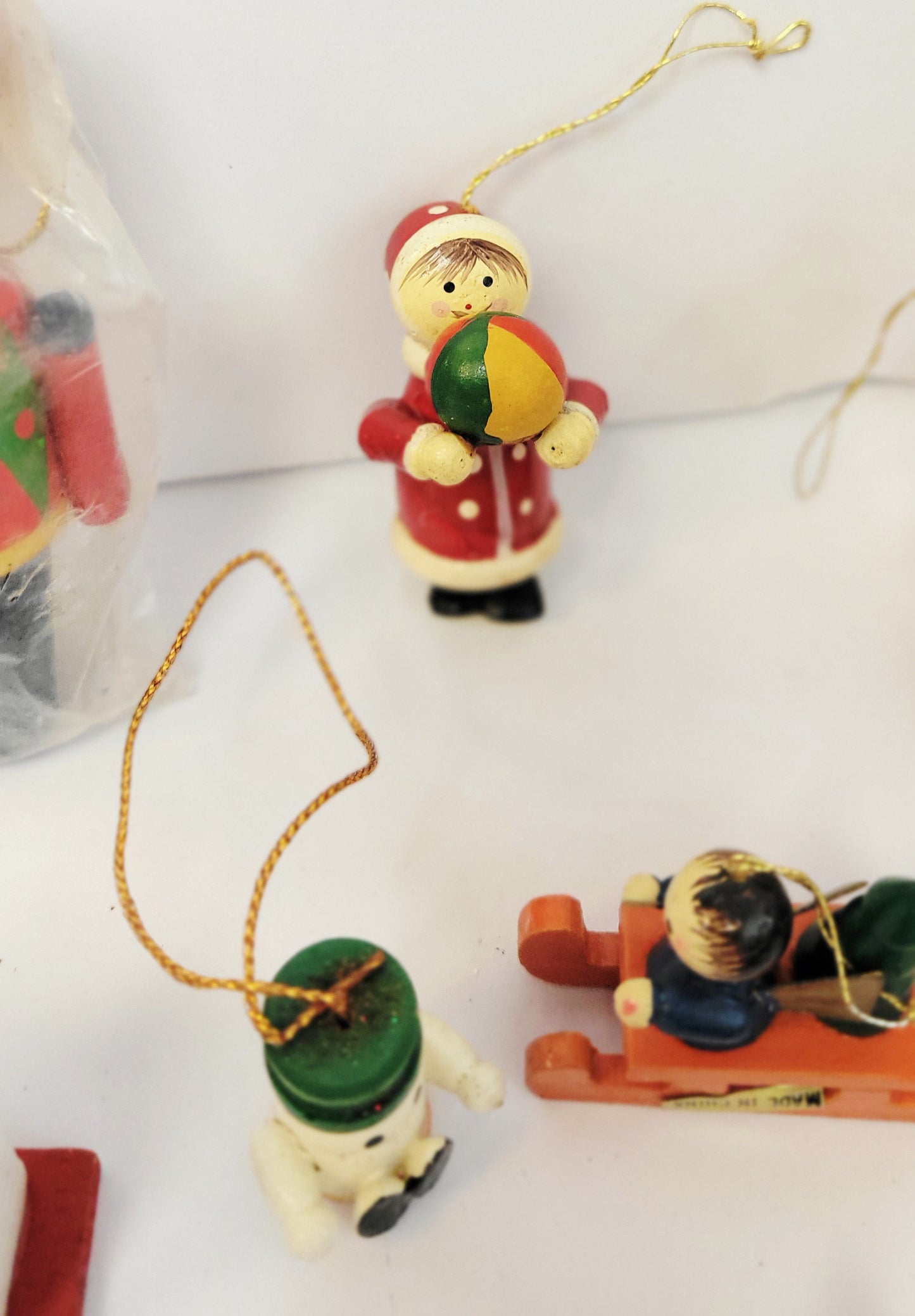 Vintage Steinbach Erzgebirge German wood ornaments set of 9