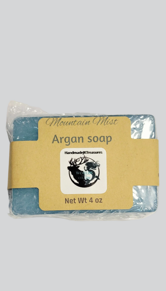 Hand-poured non-comedogenic Argan Soap 4 oz bars